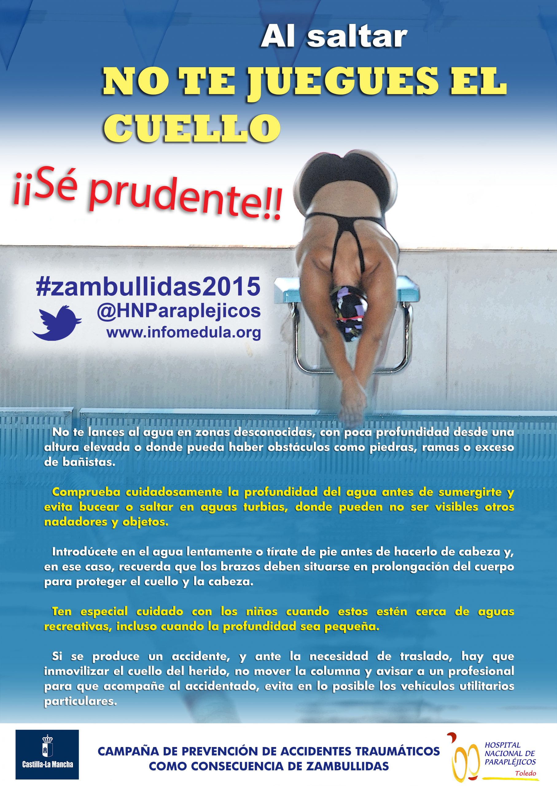 Cartel Campaña 'No te juegues el cuello'